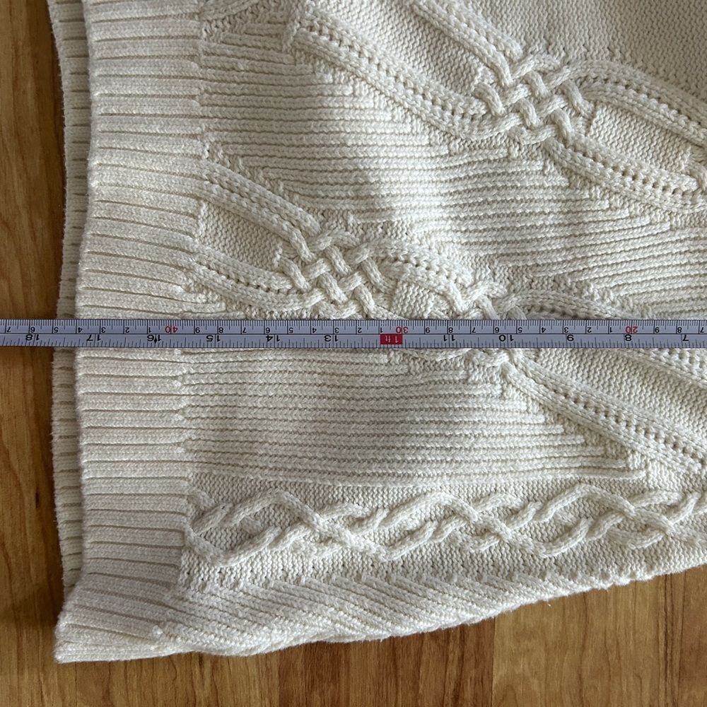 Anthropologie Maeve Cable-Knit Sweater Skirt Ivory size medium - Picture 9 of 9